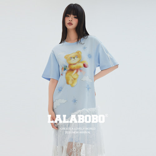 LALABOBO天使熊蕾丝连衣裙