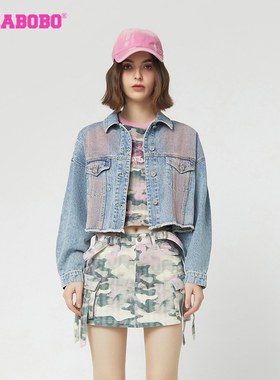 LALABOBO25年夏季牛仔外套女秋季原创新款气质酷上衣LBDC-WSJW15