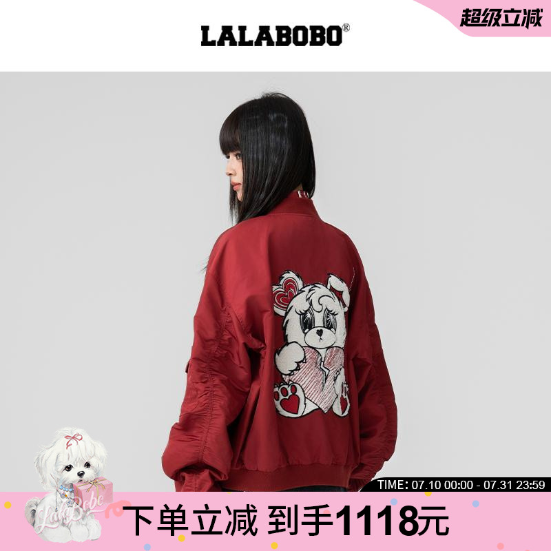 LALABOBO李梦颖小熊棒球外套