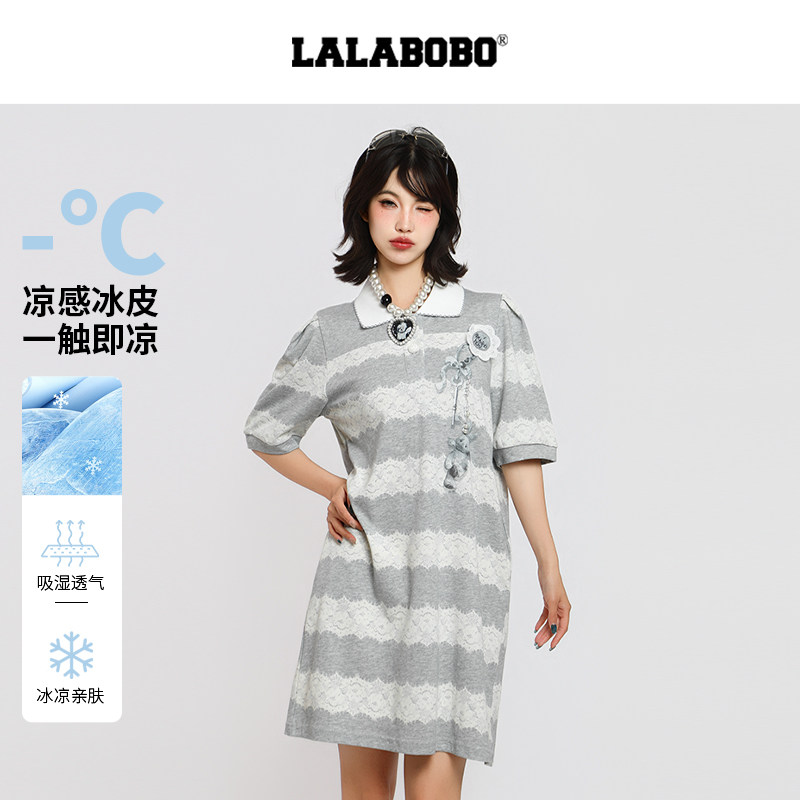 【拥抱爱】LALABOBOpolo领T恤连衣裙26年夏新潮原创港