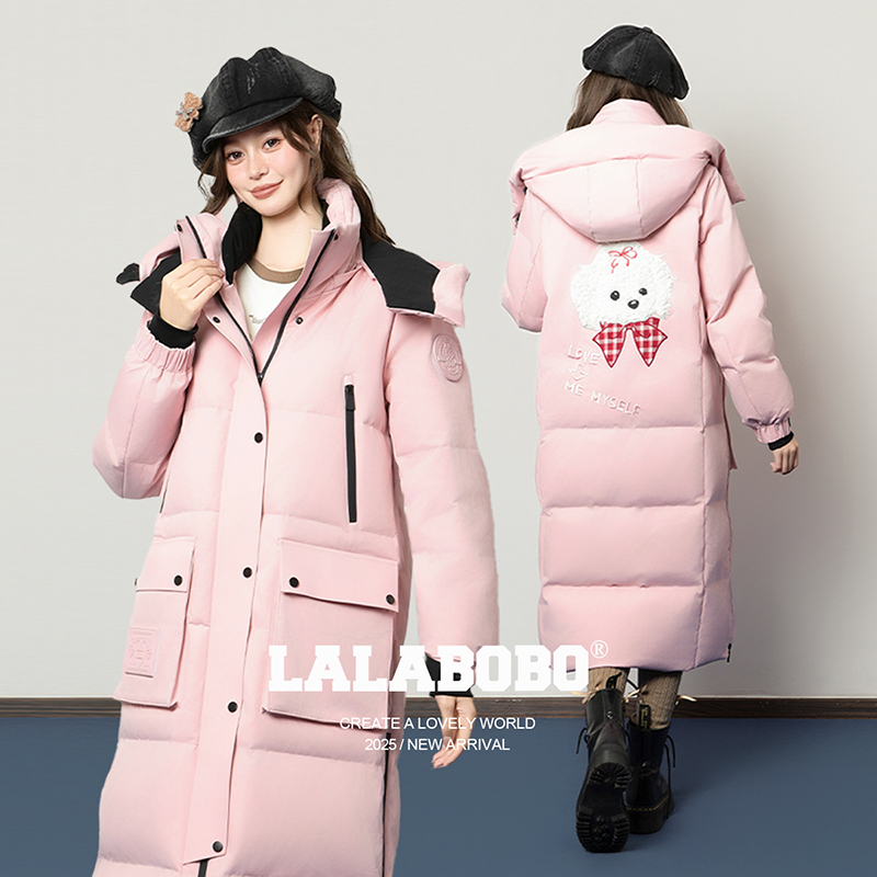 LALABOBO泡芙连帽长羽绒