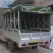 三轮车推拉车棚折叠滑道车篷雨篷电三轮车棚加厚帆布篷布