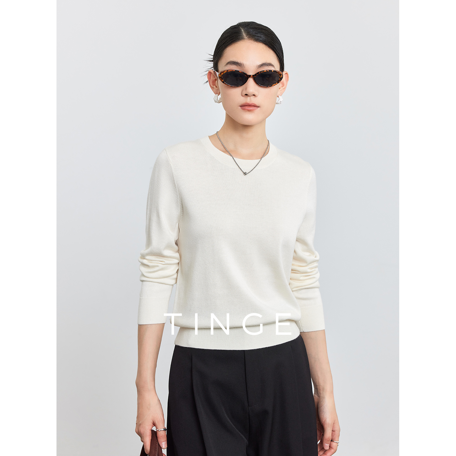 棉纱羊毛双股纱织加密加厚针织衫