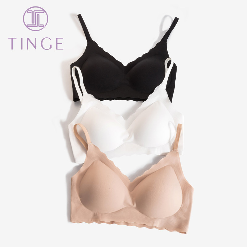 tinge美背背心式文胸防滑运动内衣女无痕无钢圈抹胸小胸聚拢胸罩