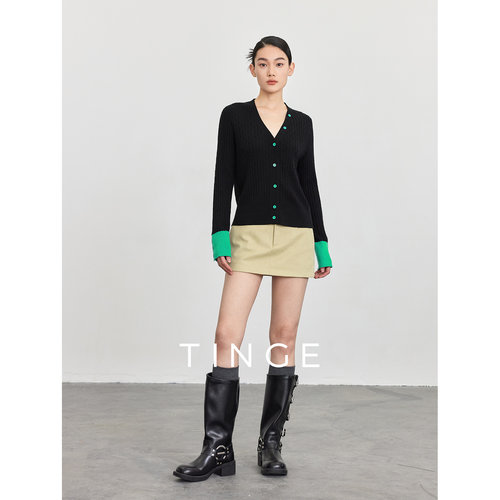 TINGEv领设计感气质显瘦开衫外套