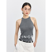 针织无袖 TINGE贴己修身 挂脖美背吊带背心女25年春夏新款 显瘦上衣