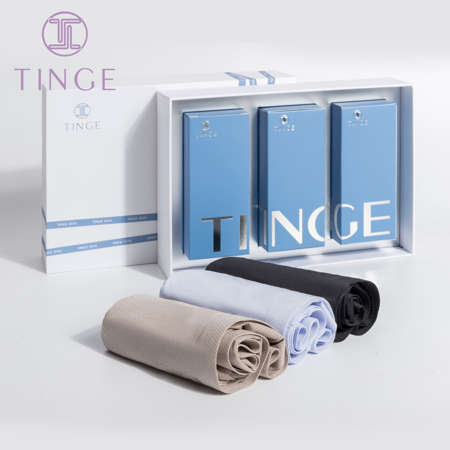 tinge3条无痕礼盒装夏季男士内裤