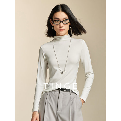 TINGE半高领修身打底衫