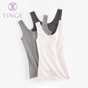 2件背心睡衣女夏季薄款春秋打底吊带全棉纯棉内搭美背内衣带胸垫