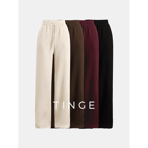 含醋酸针织阔腿裤女24年