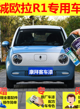 欧拉R1新能源汽车补漆笔白色划痕修复神器手摇自喷漆源动蓝色橙色