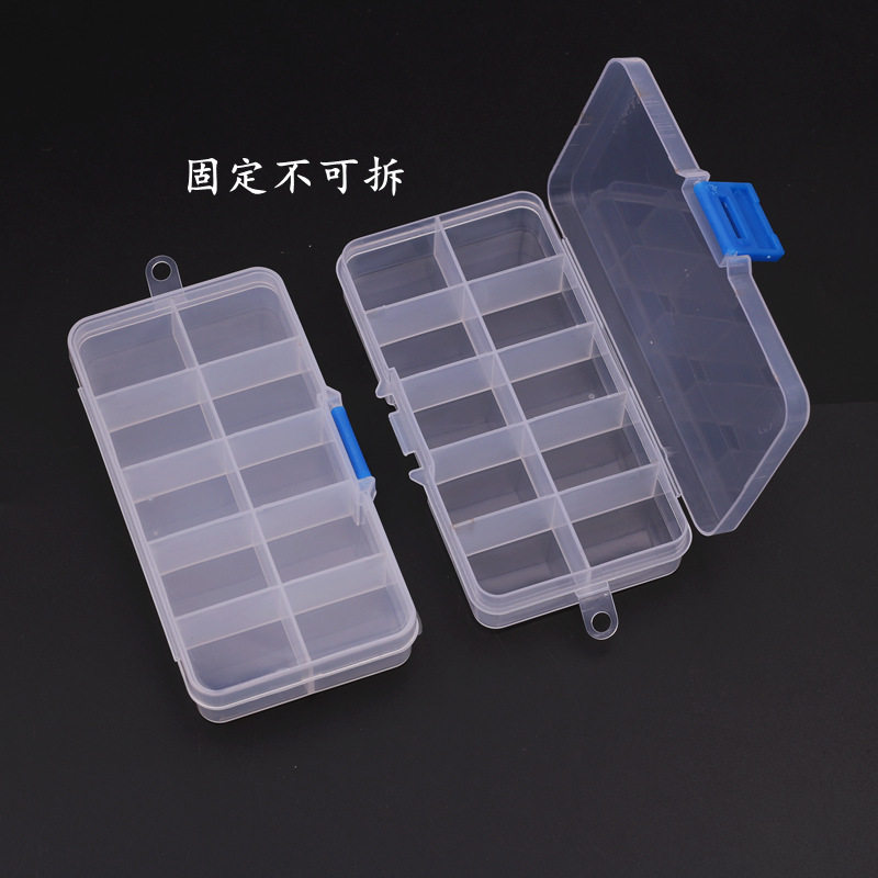 DIY 액세서리 재료 미니 분리형 보관 상자 15 구획 투명 플라스틱 보관 상자 보석 상자 보관 상자