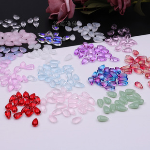手工diy古风发饰品配件发簪材料 14mm大水滴 50个捷克琉璃花瓣