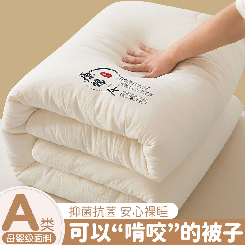 大豆四季通用被子宿舍单人被芯学生棉被1.5米x2米春秋冬被4-6-8斤