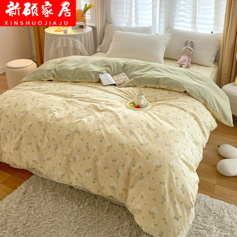 纯棉被套180单双人高织简约