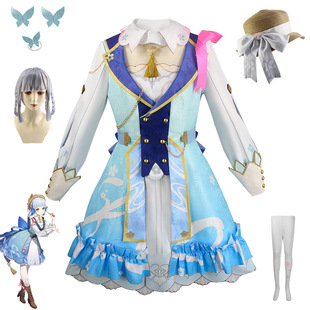 原神cos衣服神里绫华花时来信cosplay服装洋装lolita裙子假发全套