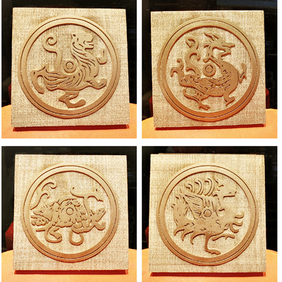 十二生肖木雕版画拓印模具材料包