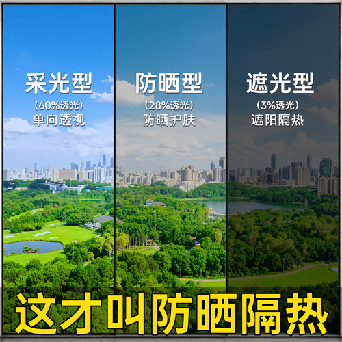 防晒隔热遮阳遮光贴纸隐私膜