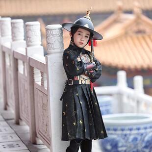 春秋男童汉服男宝宝男孩贴里飞鱼服儿童妆花国风织金高端明制原创