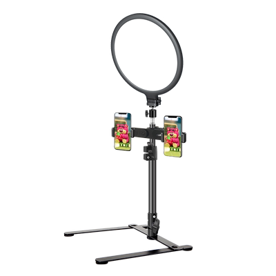 手机桌面支架直播拍摄专用带补光灯拍照俯拍开箱视频vlog录制双机位多功能主播网红万能通用支撑架