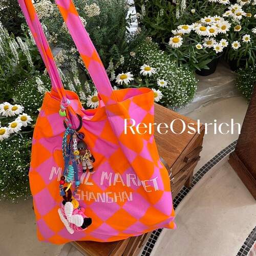 RereOstrich菱格百搭帆布包