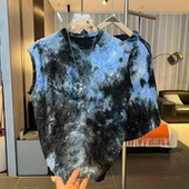 休闲短裤 夏季 T恤上衣时尚 男满印国潮新风无袖 潮 扎染休闲运动套装