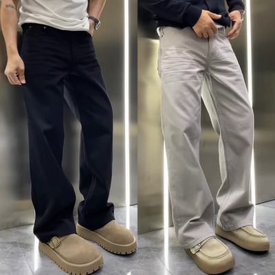 秋季新品美式简约纯色休闲裤