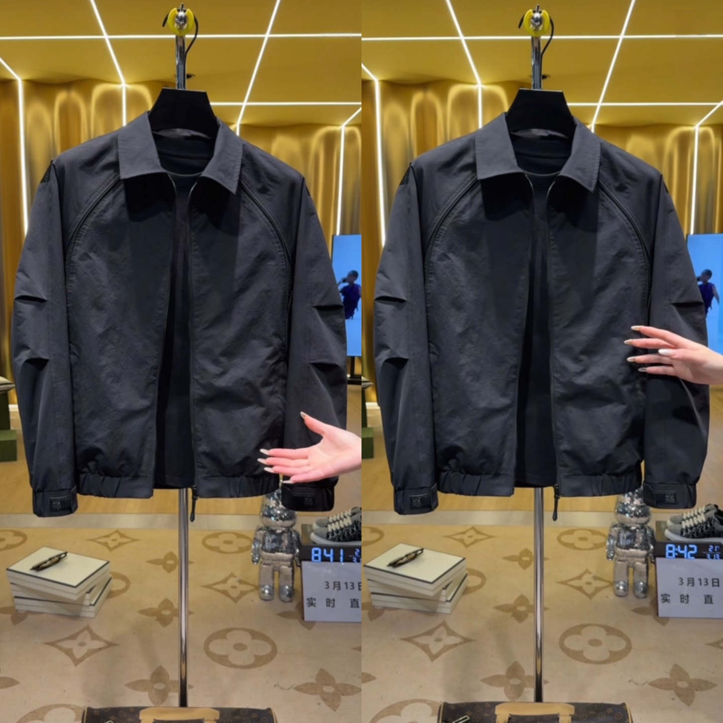 春季上新潮流时尚个性百搭男士黑武士冲锋衣户外休闲通勤夹克外套