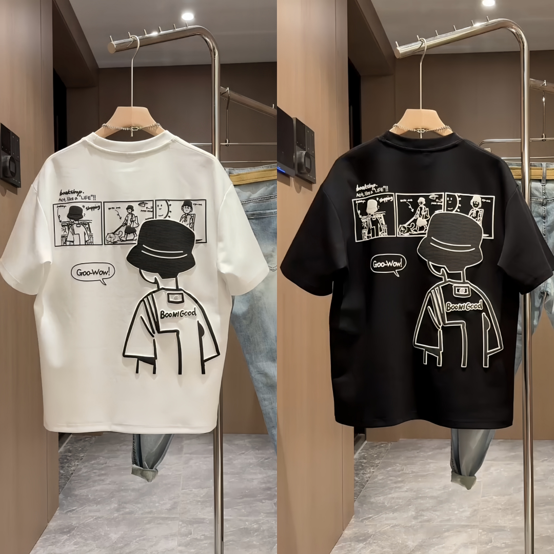 【直播间同款】夏季半袖男女款短袖体恤时尚百搭休闲舒适透气上衣