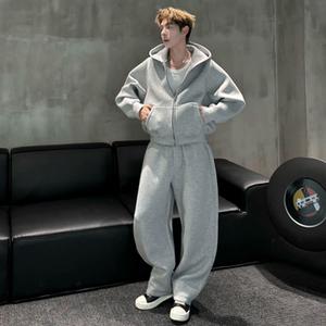 秋季情侣款休闲运动套装连帽卫衣外套休闲百搭卫裤两件套男女同款