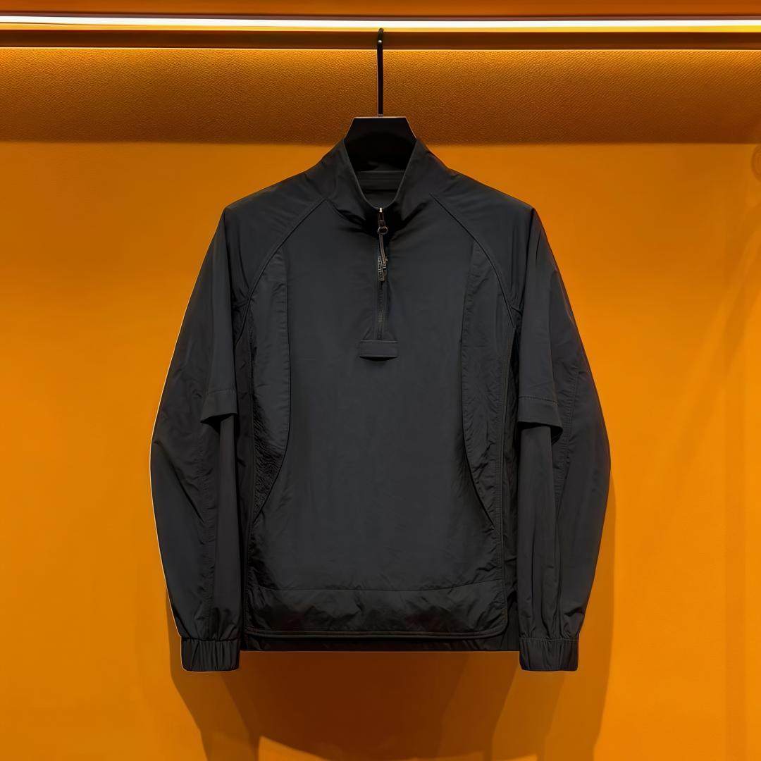 新款立领半拉链卫衣男士欧货春秋季休闲百搭夹克时尚潮流美式外套