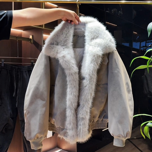 冬季 痞帅座山雕加厚夹棉男士 美式 毛领翻领棉服外套 直播间同款