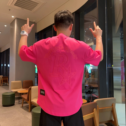 夏季新款男士潮牌字母T恤