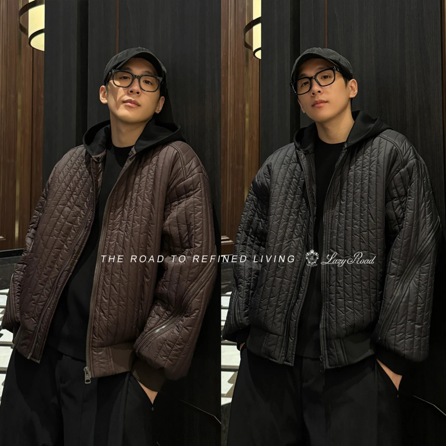 【老钱风】冬季男士棉服外套高级感韩版潮流简约连帽棉衣夹克纯色
