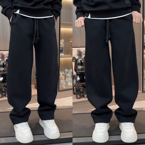 冬季韩版潮牌垂坠直筒卫裤男