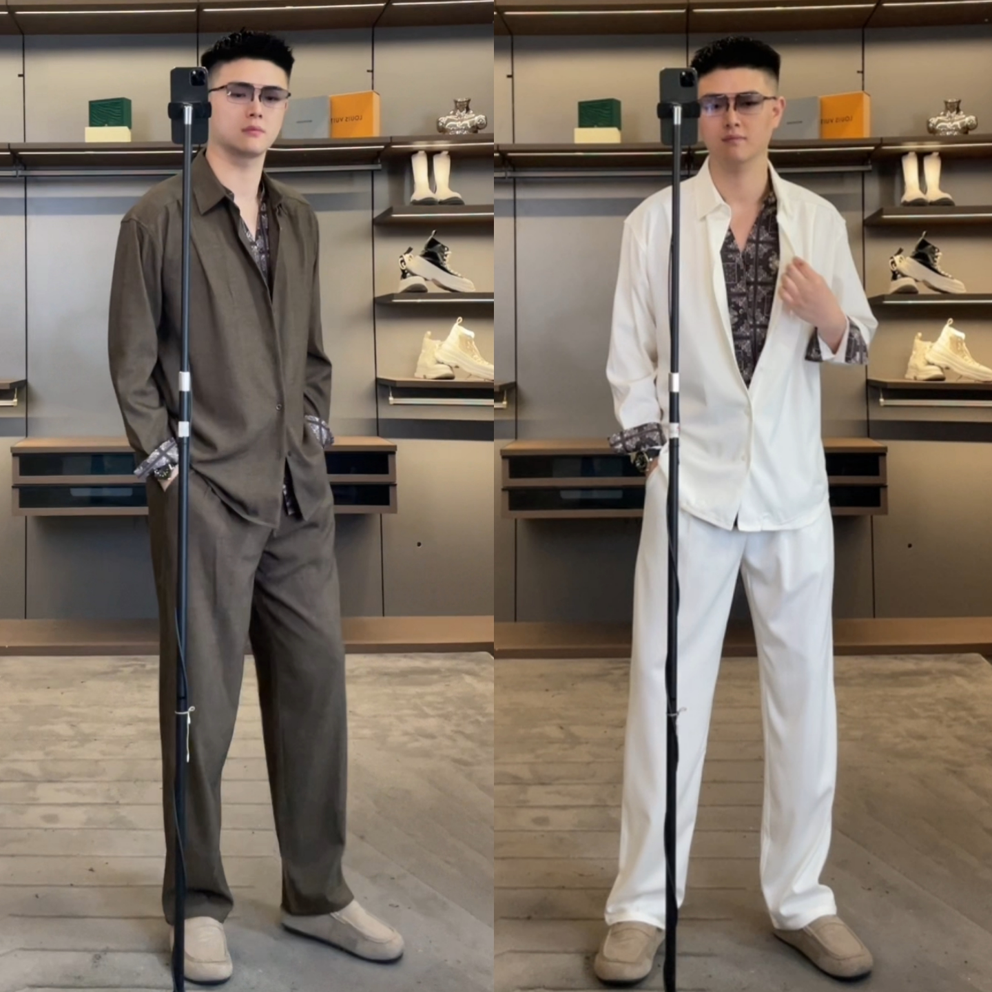 百搭简约高级上衣裤子休闲套装