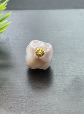 珠改白化料虎牙无相奶酪镶嵌24尺寸9mm左右可配顶珠腰珠配珠背云