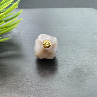 珠改白化料虎牙无相奶酪镶嵌24尺寸9mm左右可配顶珠腰珠配珠背云