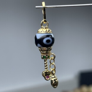 珠改三眼图腾侧挂天时地利人和