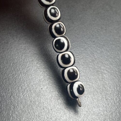 天然玛瑙眼睛珠改鬼眼文玩菩提配饰顶珠腰珠配珠8mm左右