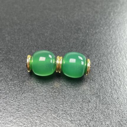 非洲翠玛瑙正阳绿老型尺寸7mm，9mm顶珠腰珠配珠