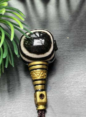 珠改药师龟眼三通双眼双线三通黑白分明线条归整尺寸11mm、12mm