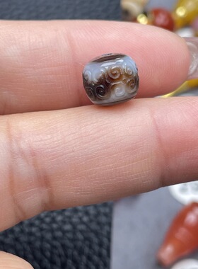 高油高渗透珠改虎牙回纹老型桶珠文玩配饰配珠尺寸9mm顶珠腰珠配