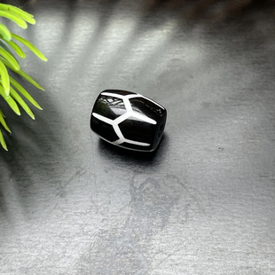 黑白色系龟背药师富甲天下寿珠尺寸6mm、8mm配顶珠腰珠配珠背云