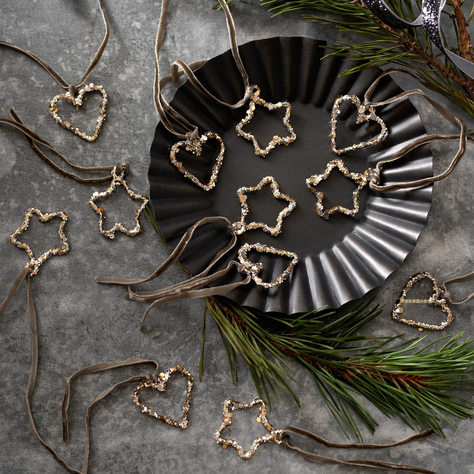 The white company英国代购圣诞节12件套小饰品挂件高端装饰轻奢