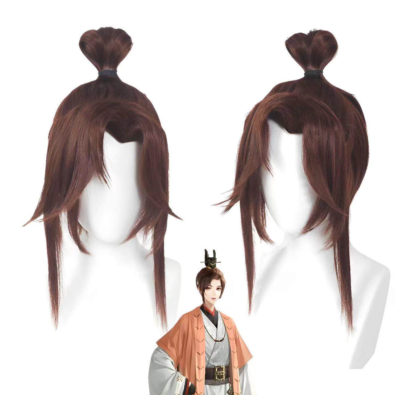 广陵王假发王侯之相代号鸢同人周边假毛cosplay漫展美人尖造型图片