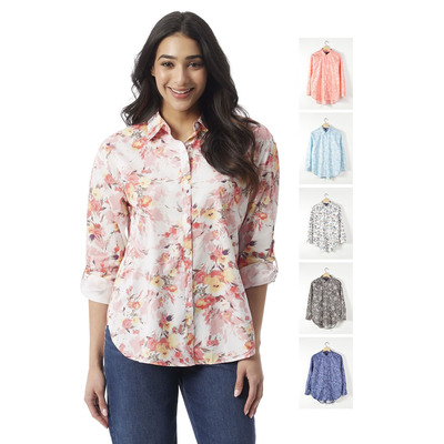 纯棉梭织布 宽松落肩圆形下摆可卷袖固定男友风衬衫多色有大码