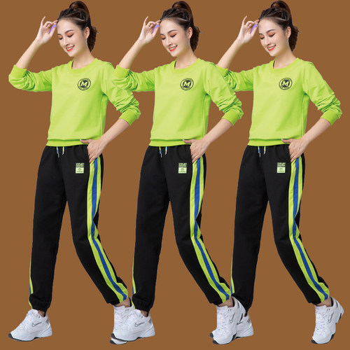 秋冬广场舞服装健身操运动套装