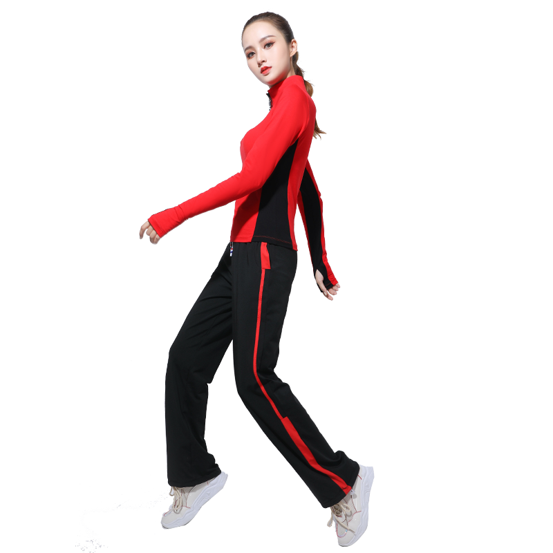 杨丽萍广场舞服装新款套装女中老年舞蹈服秋冬健身运动团体跳操服