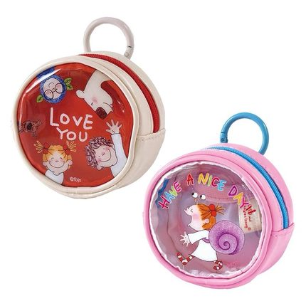 现货coco酱半透明圆形迷你零钱包便携收纳包多功能小包可挂手拎包